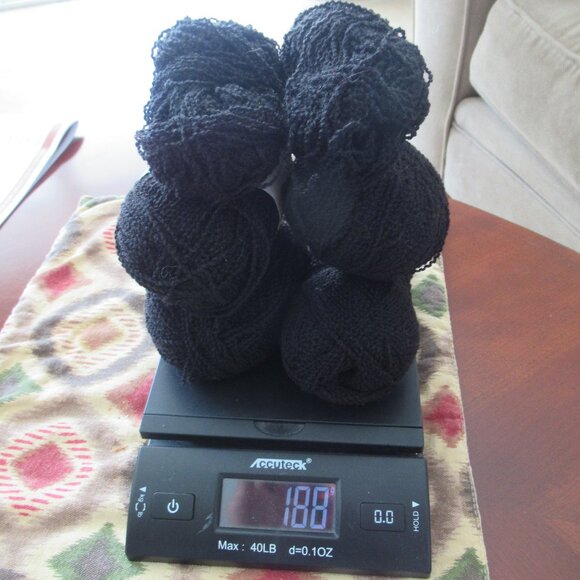 Lot of 5 Skeins VTG Reynolds Kitten Yarn, Acrylic Paloma II Black from Belgium - Picture 9 of 12